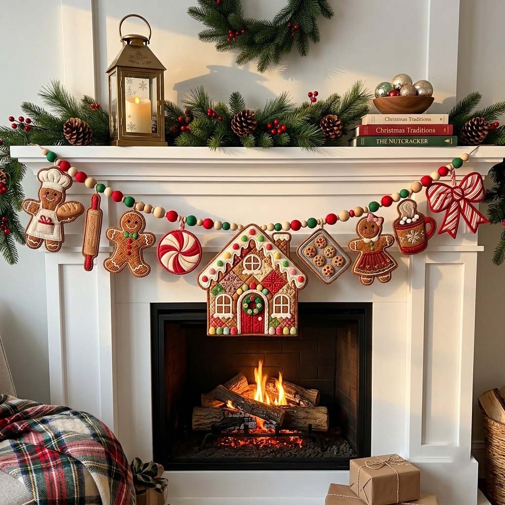 Stories by the Fire Custom Shape Quilted Garland GFTONTD2657