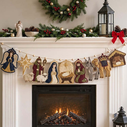Stories by the Fire Custom Shape Quilted Garland GFTONTD2658