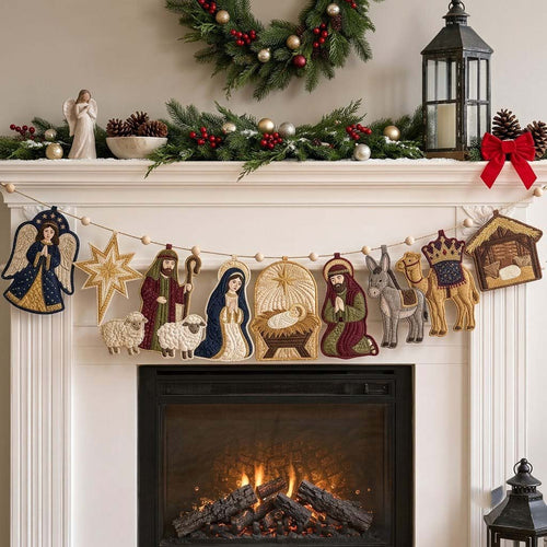 Stories by the Fire Custom Shape Quilted Garland GFTONTD2658