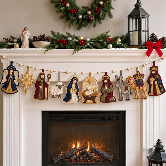 Stories by the Fire Custom Shape Quilted Garland GFTONTD2658
