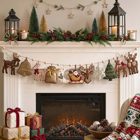 Stories by the Fire Custom Shape Quilted Garland GFTONTD2660