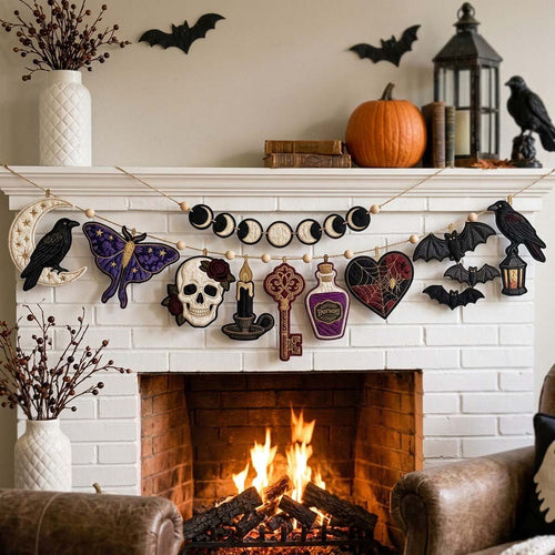 Midnight Mantel Magic Custom Shape Quilted Garland GFTONTD2666