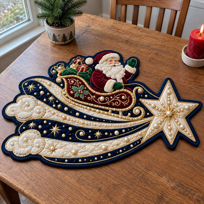 Santa Starlight Wonders Custom Shape Quilted Placemat GFTONTD2674