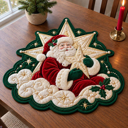 Santa Starlight Wonders Custom Shape Quilted Placemat GFTONTD2675