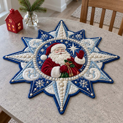 Santa Starlight Wonders Custom Shape Quilted Placemat GFTONTD2680