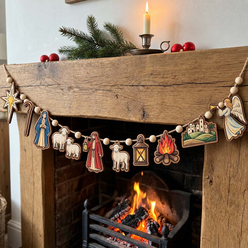 Bethlehem Holy Journey Custom Shape Wooden Garland GFTONTD2692