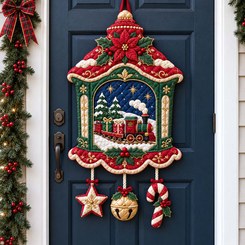 Christmas Doorway Treasures Custom Shape Quilted Door Hanger GFTONTD2703