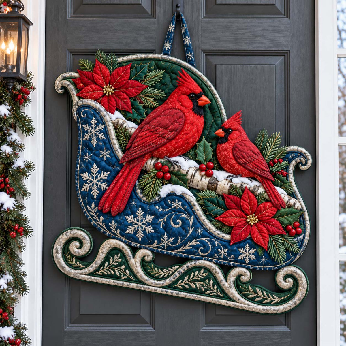 Christmas Doorway Treasures Custom Shape Quilted Door Hanger GFTONTD2708
