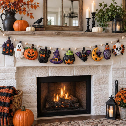 Spooky Stitch Parade Custom Shape Quilted Garland GFTONTD2721