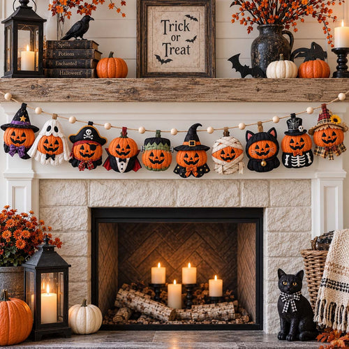 Spooky Stitch Parade Custom Shape Quilted Garland GFTONTD2723