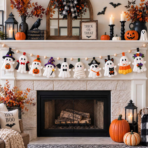 Spooky Stitch Parade Custom Shape Quilted Garland GFTONTD2724