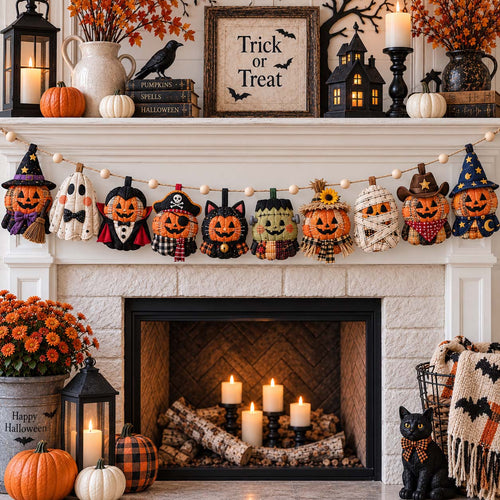 Spooky Stitch Parade Custom Shape Quilted Garland GFTONTD2726