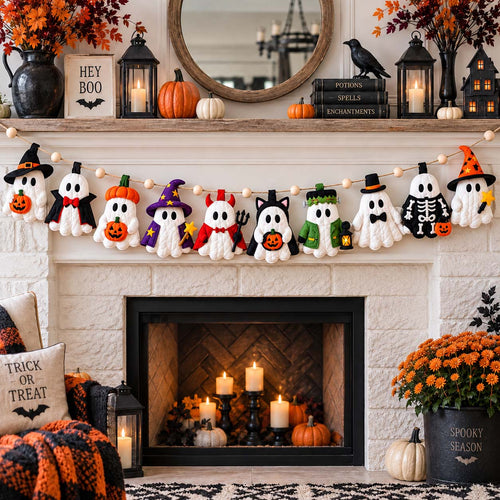 Spooky Stitch Parade Custom Shape Quilted Garland GFTONTD2727