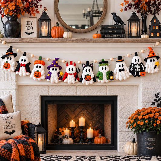 Spooky Stitch Parade Custom Shape Quilted Garland GFTONTD2727