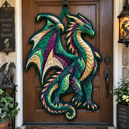 Dragon Guardian Custom Shape Quilted Door Hanger GFTONTD2751