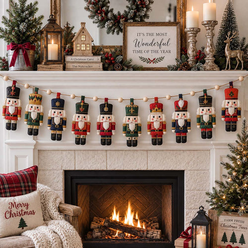 Christmas Character Parade Custom Shape Quilted Garland GFTONTD2769
