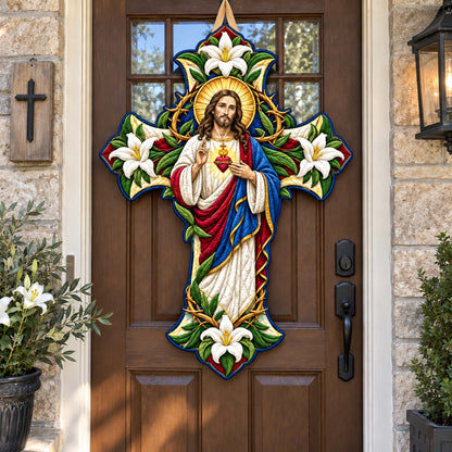 Bless This Home Custom Shape Quilted Door Hanger GFTONTD2805