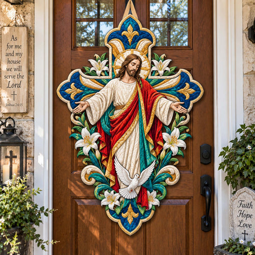 Bless This Home Custom Shape Quilted Door Hanger GFTONTD2806