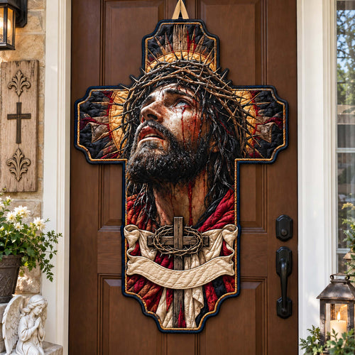Bless This Home Custom Shape Quilted Door Hanger GFTONTD2809