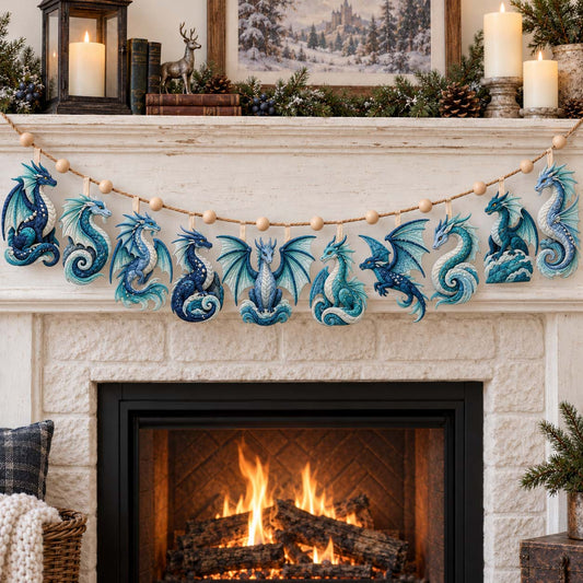 Elemental Dragon Realm Custom Shape Quilted Garland GFTONTD2847