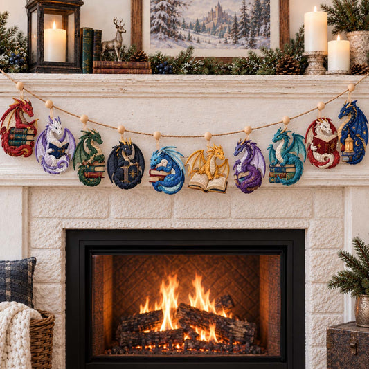 Elemental Dragon Realm Custom Shape Quilted Garland GFTONTD2849