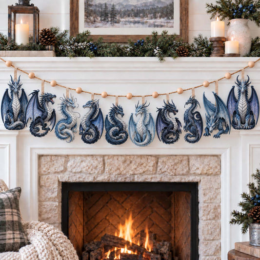 Elemental Dragon Realm Custom Shape Quilted Garland GFTONTD2850