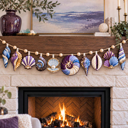 Coastal Shell Garland Custom Shape Quilted Garland GFTONTD2887