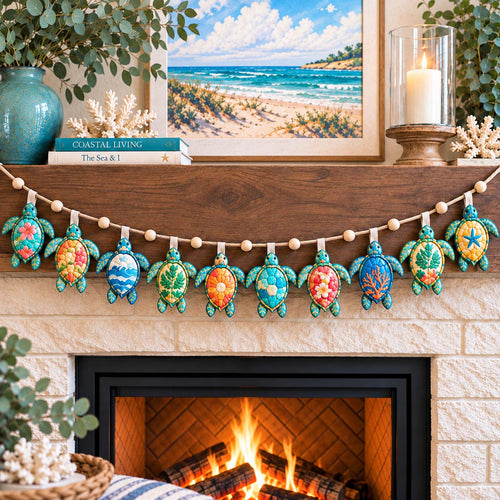 Coastal Shell Garland Custom Shape Quilted Garland GFTONTD2890