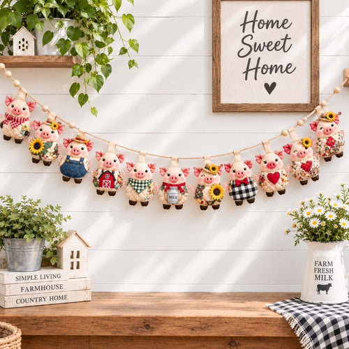 Farmhouse Charm Custom Shape Quilted Garland GFTONTD2933