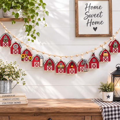 Farmhouse Charm Custom Shape Quilted Garland GFTONTD2935