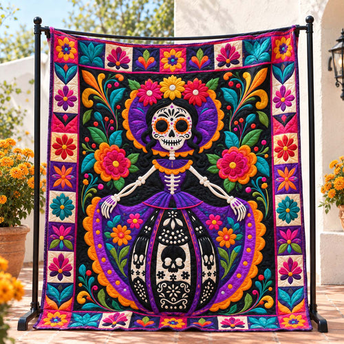 Viva Calavera Quilted Blanket GFTONTD2973
