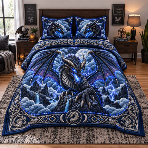 Stormborn Dragon 3-Piece Quilted Bedding Set GFTONTD3020