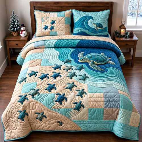 Journey To Sea 3-Piece Quilted Bedding Set GFTONTD3066