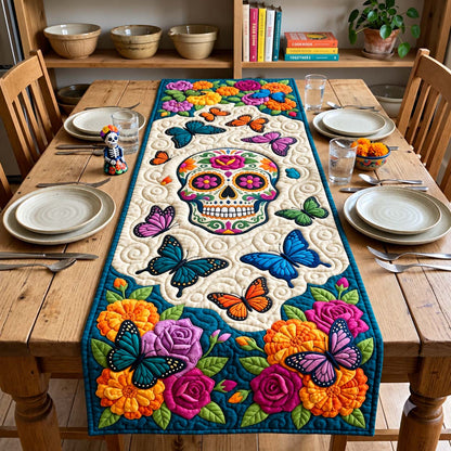 Butterfly Sugar Skull Quilted Table Runner GFTONTD3080