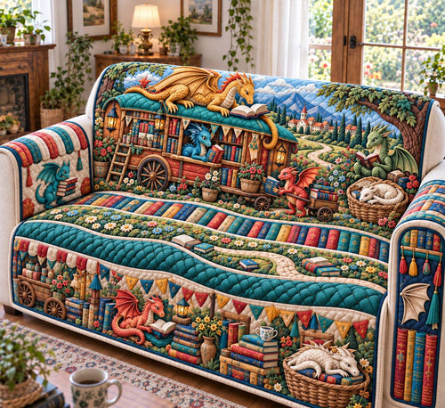 Dragon Book Wagon Quilted Sofa Cover GFTONTD3180
