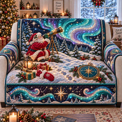 Santa Northern Lights Quilted Sofa Cover GFTONTD3202