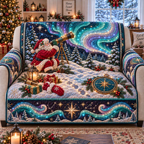 Santa Northern Lights Quilted Sofa Cover GFTONTD3202