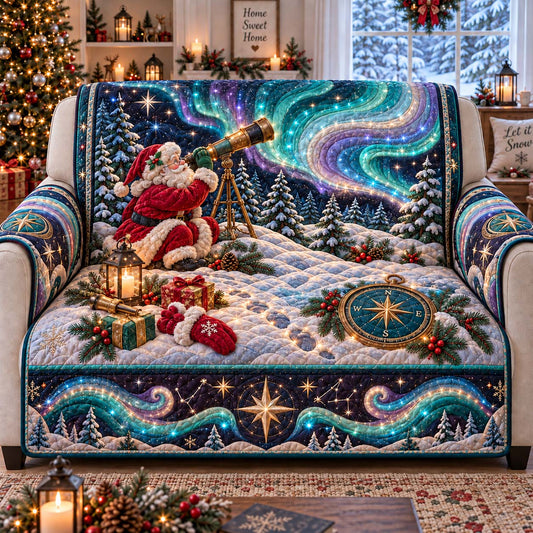 Santa Northern Lights Quilted Sofa Cover GFTONTD3202