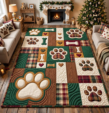 Christmas Paw Patchwork Area Rug GFTONTD3221