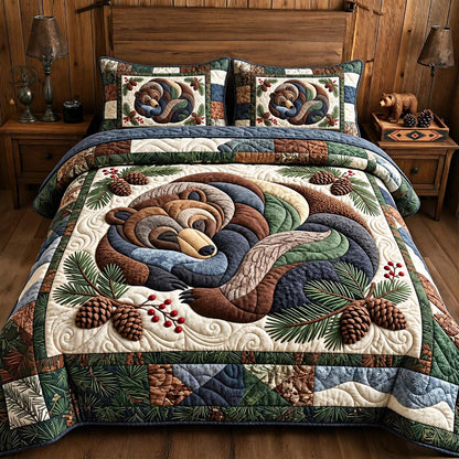 Sleeping Bear Forest 3-Piece Quilted Bedding Set GFTONTD3270