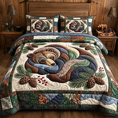 Sleeping Bear Forest 3-Piece Quilted Bedding Set GFTONTD3270