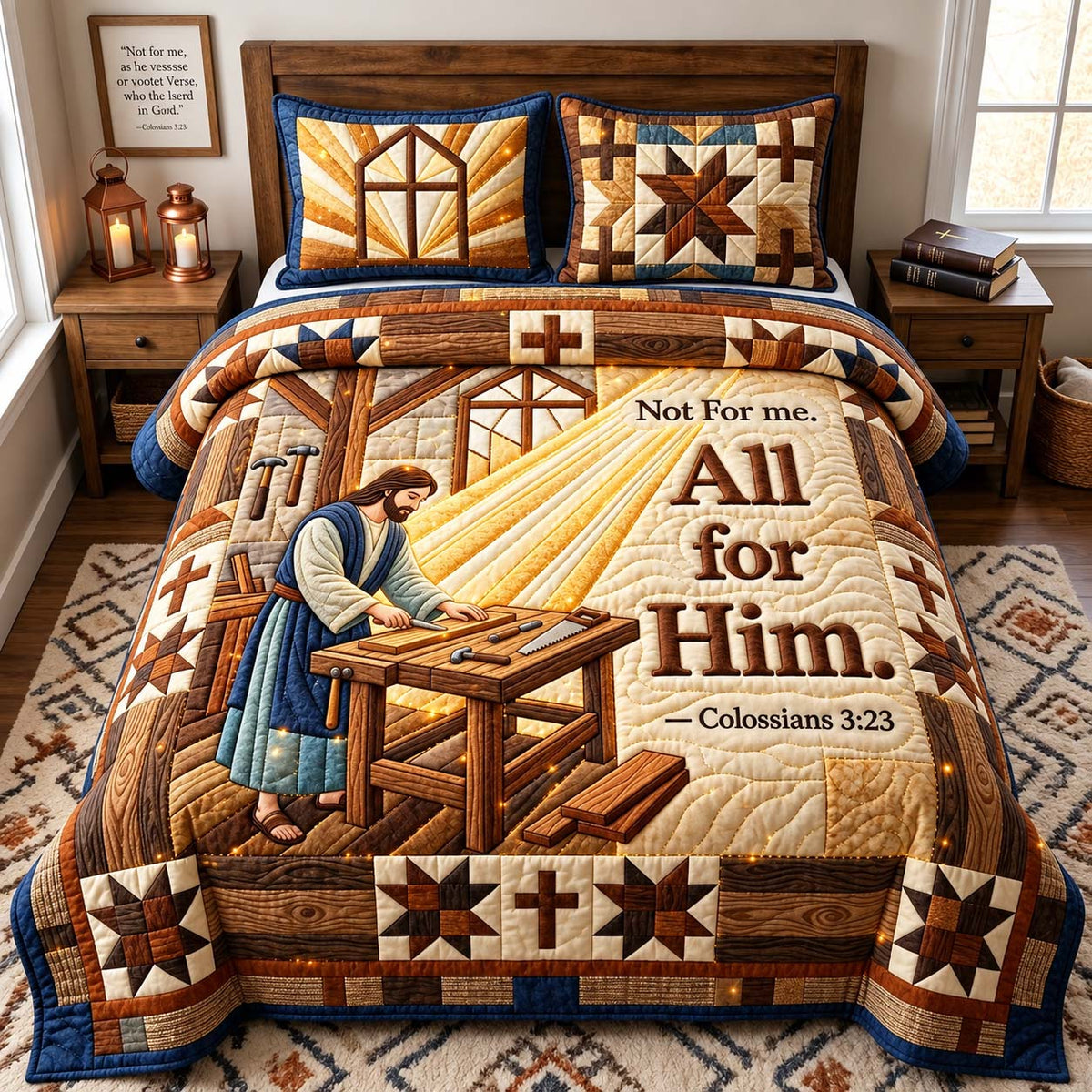All For Him 3-Piece Quilted Bedding Set GFTONTD3301