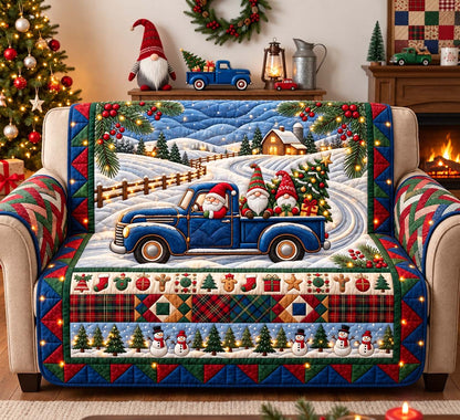 Gnome Country Christmas Quilted Sofa Cover GFTONTD3380