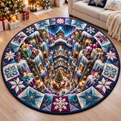 Frozen Village Abyss Quilted Round Mat GFTONTD3413