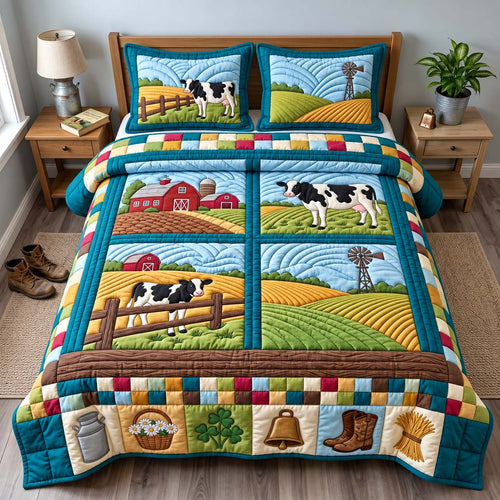 Rolling Farm Fields 3-Piece Quilted Bedding Set GFTONTD3450