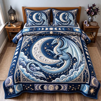 Moonlit Dragon 3-Piece Quilted Bedding Set GFTONTD3451