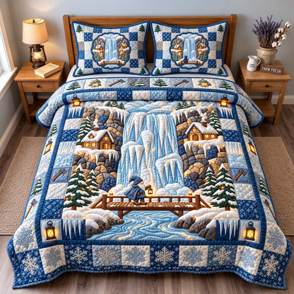 Frozen Falls Village 3-Piece Quilted Bedding Set GFTONTD3461