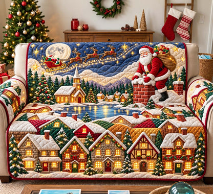 Santa Lakeside Village Quilted Sofa Cover GFTONTD3506