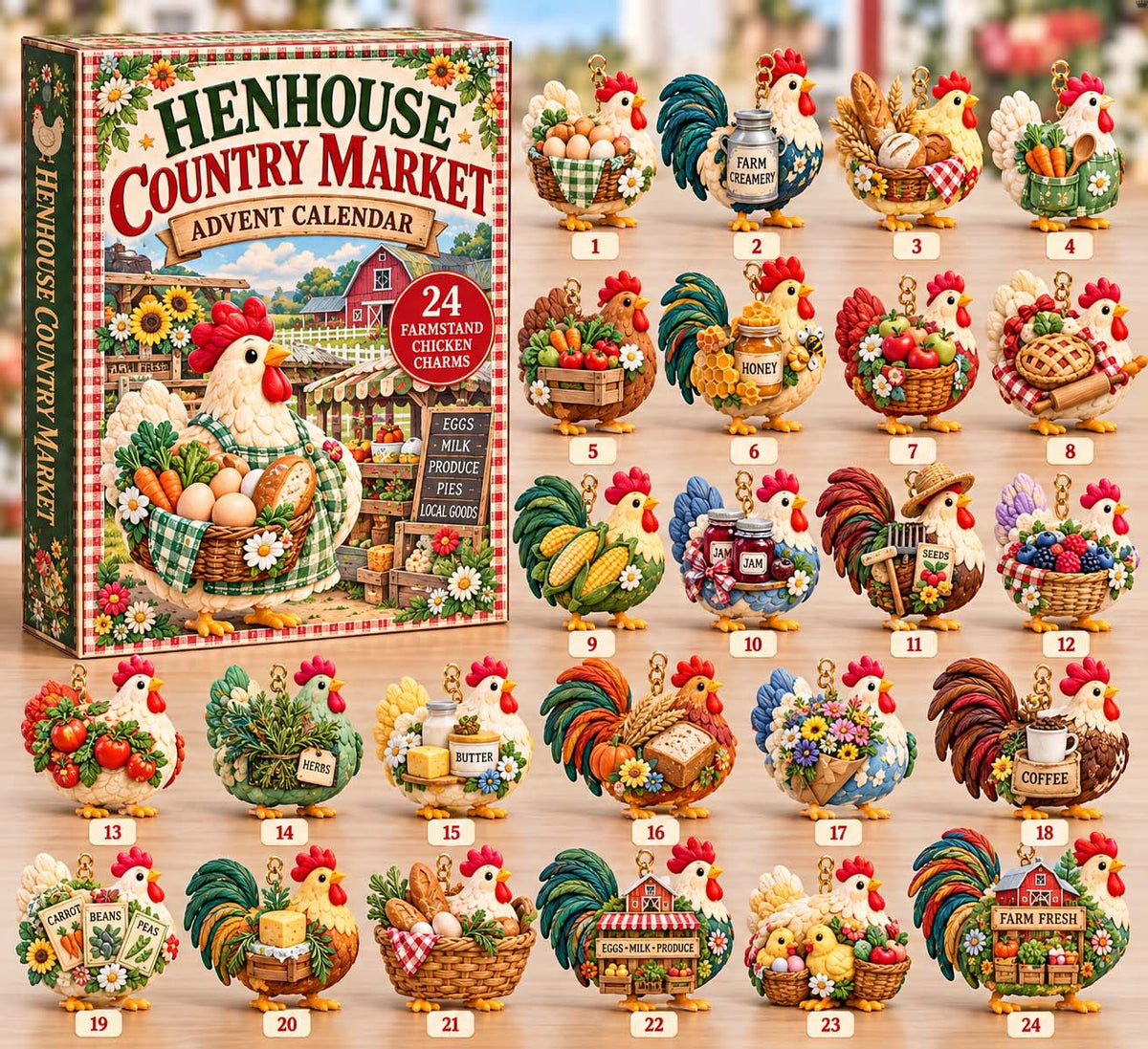 Country Rooster Parade Quilted Sofa Cover GFTONTD3529