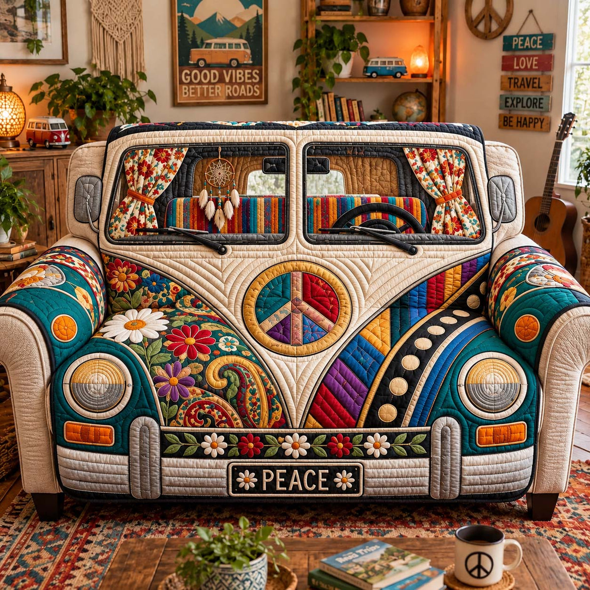 Boho Night Camping Quilted Sofa Cover GFTONTD3539